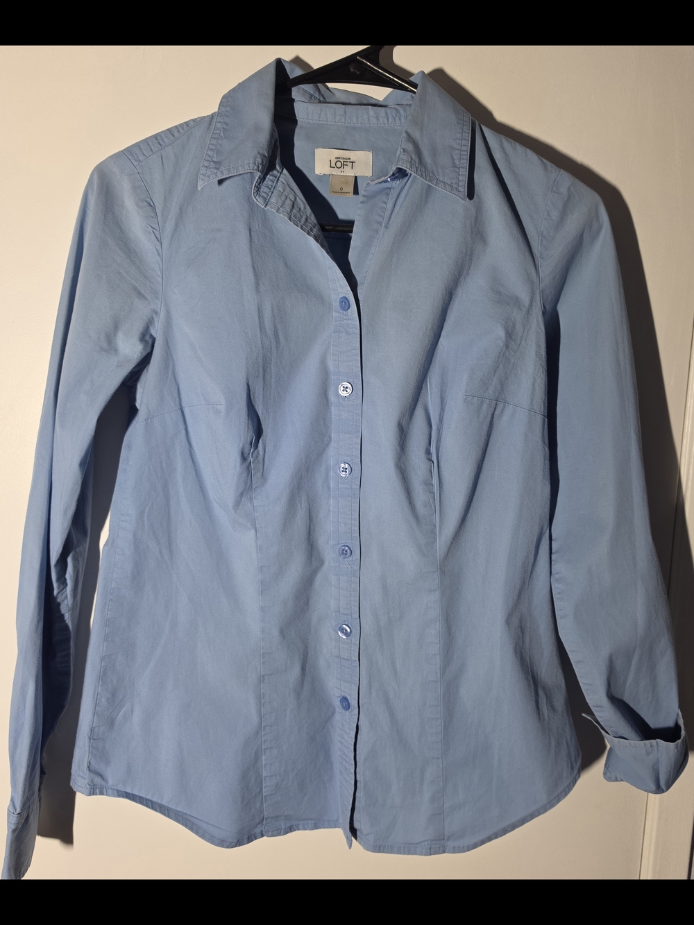 Ann Taylor Light Blue Women's Button-Up Blouse
